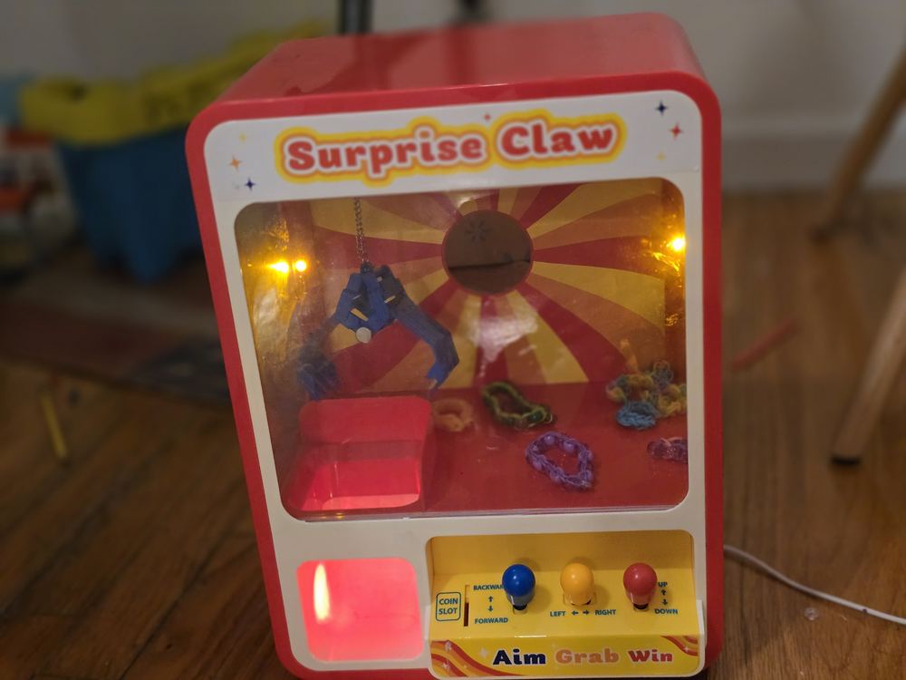 The Surprise Claw prize machine in the Kids Suite
