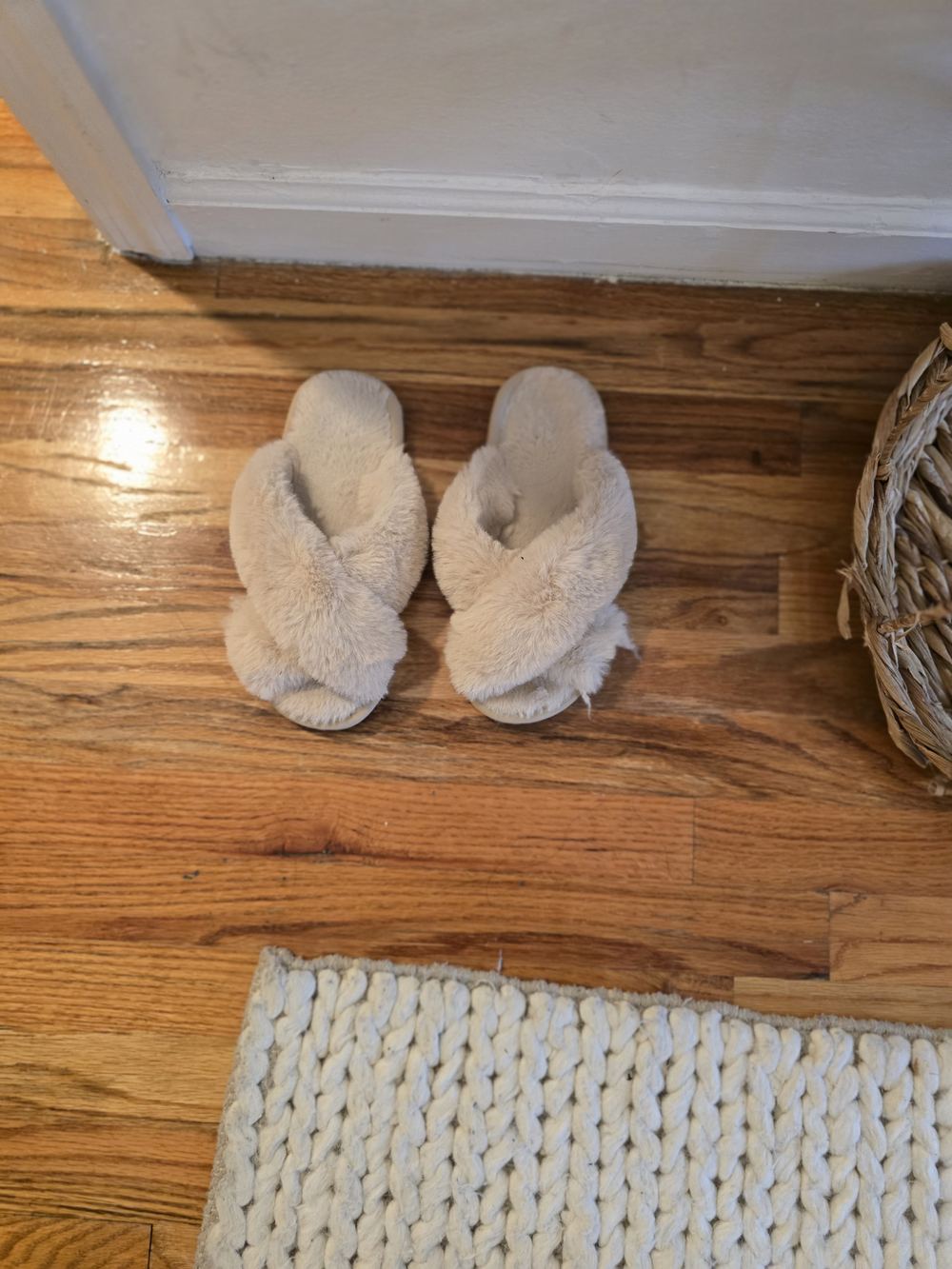 Cozy slippers waiting by the entrance of the Royal Penthouse