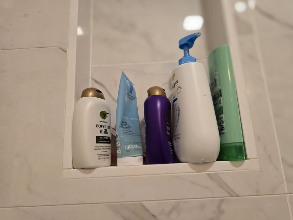 Bath amenities in the ensuite bathroom